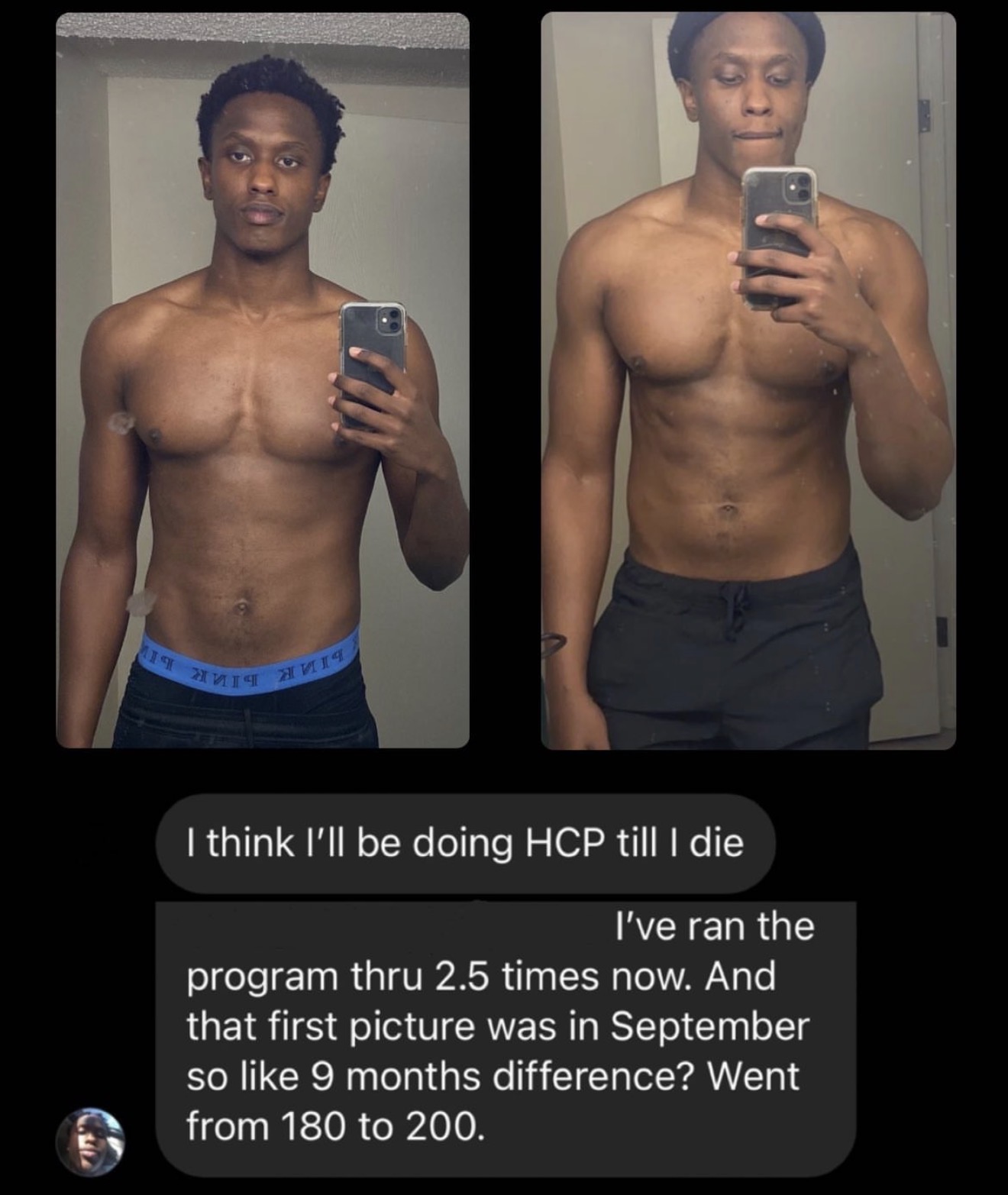 180 to 200lb transformation